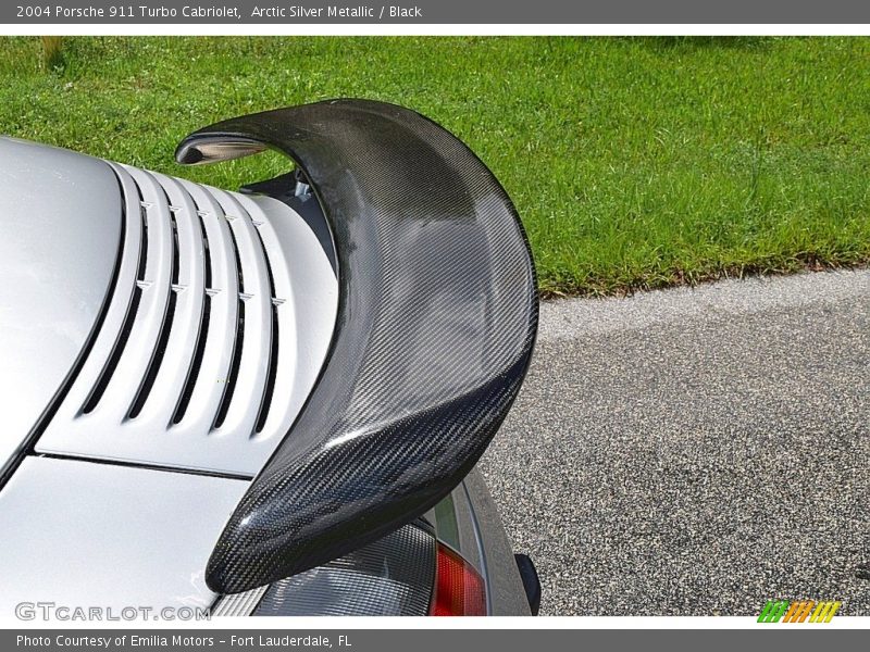 Arctic Silver Metallic / Black 2004 Porsche 911 Turbo Cabriolet