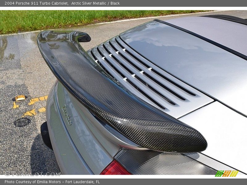 Arctic Silver Metallic / Black 2004 Porsche 911 Turbo Cabriolet