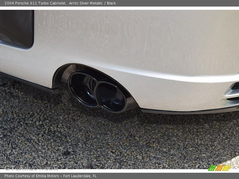 Arctic Silver Metallic / Black 2004 Porsche 911 Turbo Cabriolet