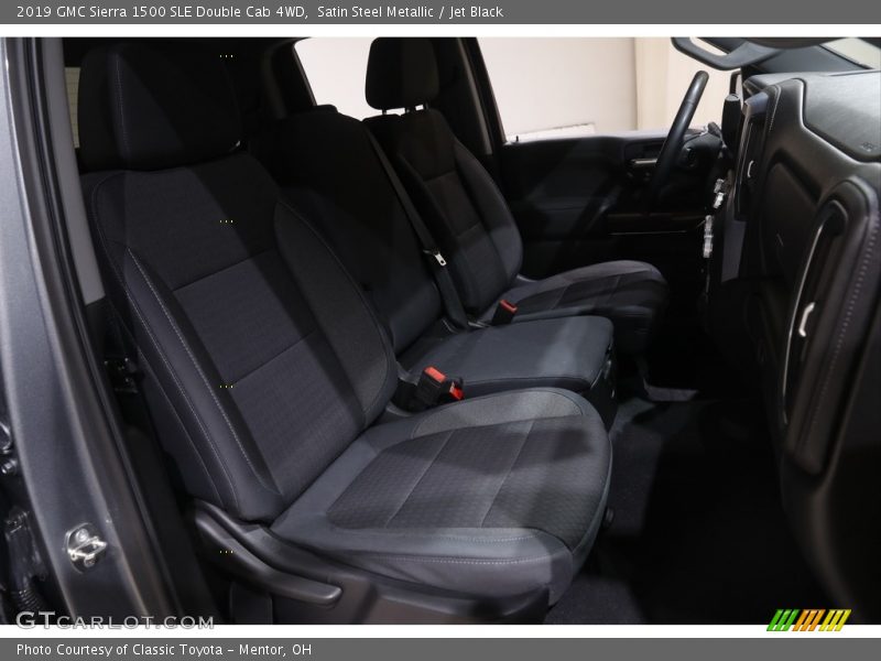 Satin Steel Metallic / Jet Black 2019 GMC Sierra 1500 SLE Double Cab 4WD