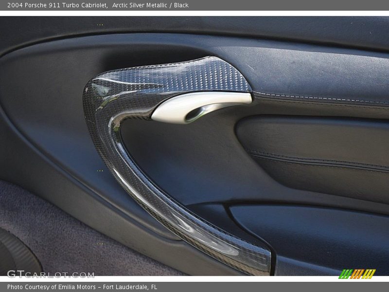 Arctic Silver Metallic / Black 2004 Porsche 911 Turbo Cabriolet