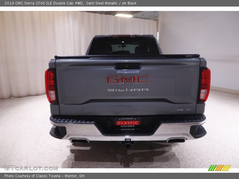 Satin Steel Metallic / Jet Black 2019 GMC Sierra 1500 SLE Double Cab 4WD