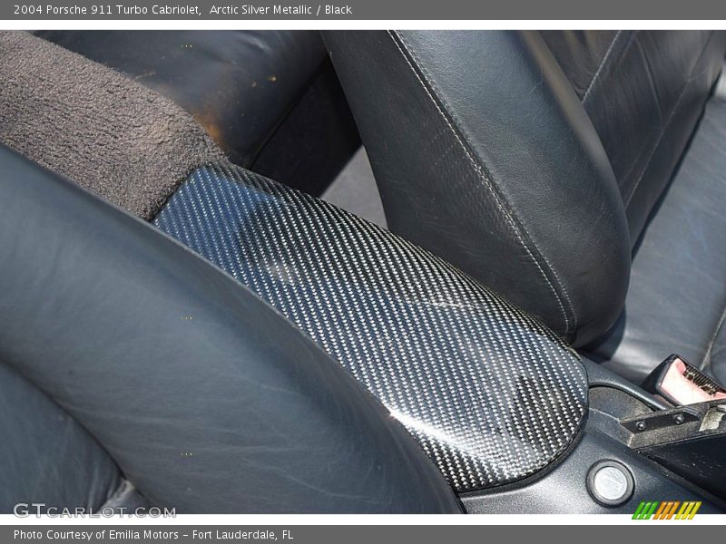 Arctic Silver Metallic / Black 2004 Porsche 911 Turbo Cabriolet