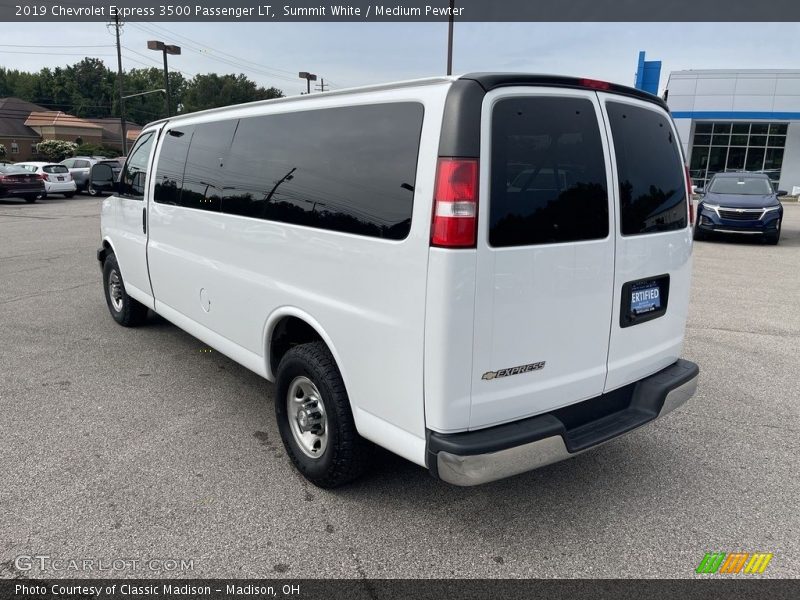 Summit White / Medium Pewter 2019 Chevrolet Express 3500 Passenger LT