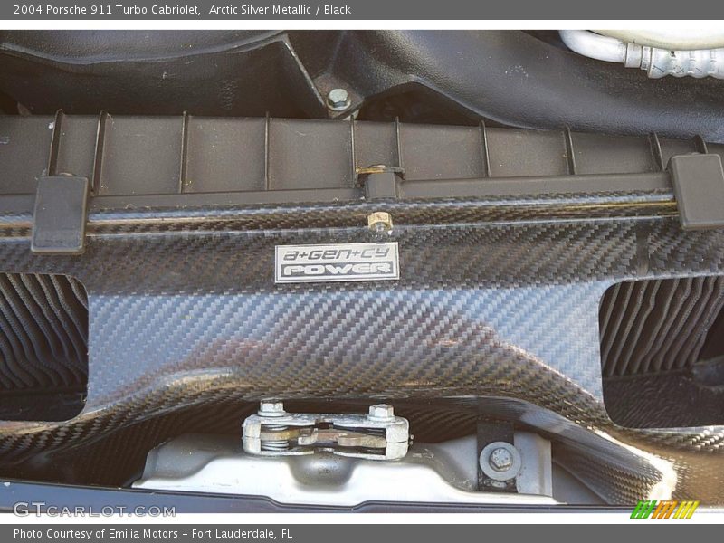 Arctic Silver Metallic / Black 2004 Porsche 911 Turbo Cabriolet