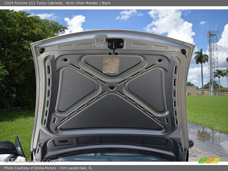 Arctic Silver Metallic / Black 2004 Porsche 911 Turbo Cabriolet