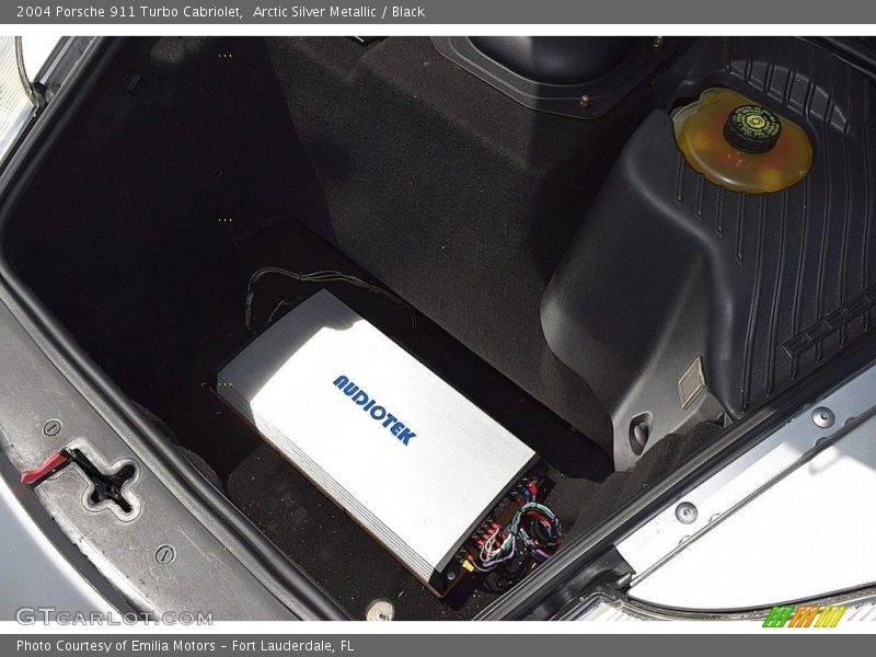 Arctic Silver Metallic / Black 2004 Porsche 911 Turbo Cabriolet