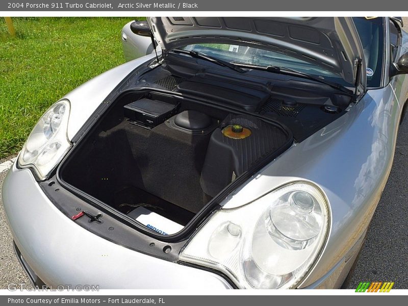 Arctic Silver Metallic / Black 2004 Porsche 911 Turbo Cabriolet