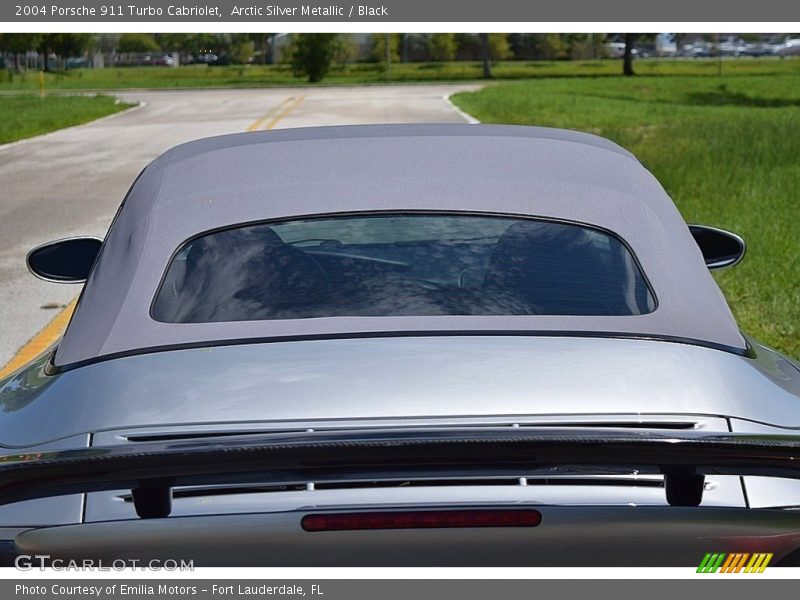 Arctic Silver Metallic / Black 2004 Porsche 911 Turbo Cabriolet