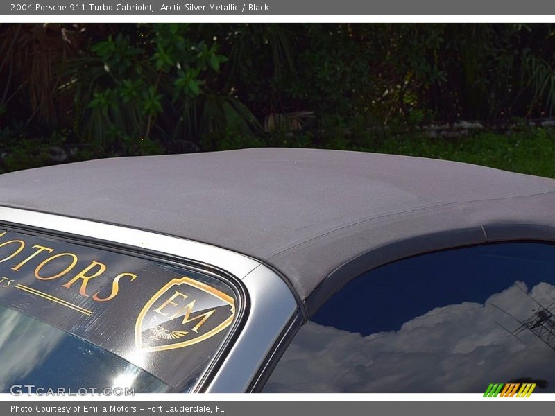 Arctic Silver Metallic / Black 2004 Porsche 911 Turbo Cabriolet