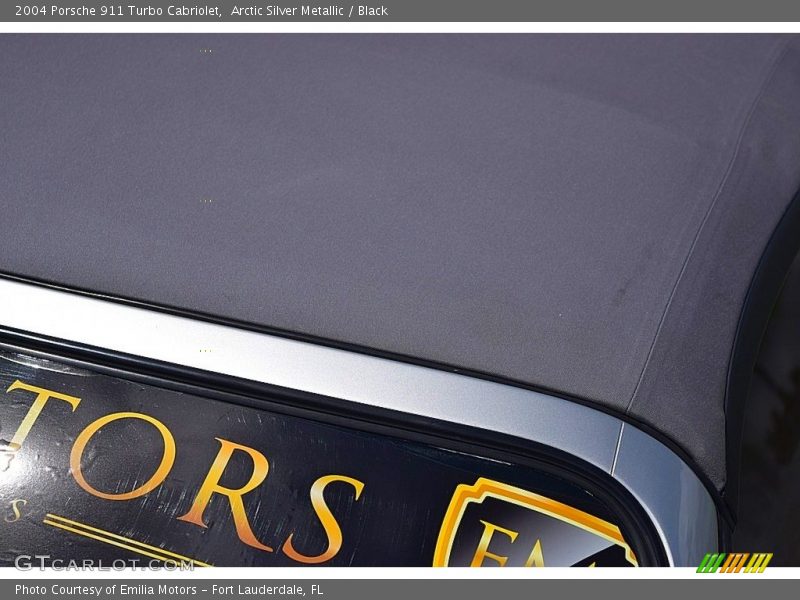 Arctic Silver Metallic / Black 2004 Porsche 911 Turbo Cabriolet
