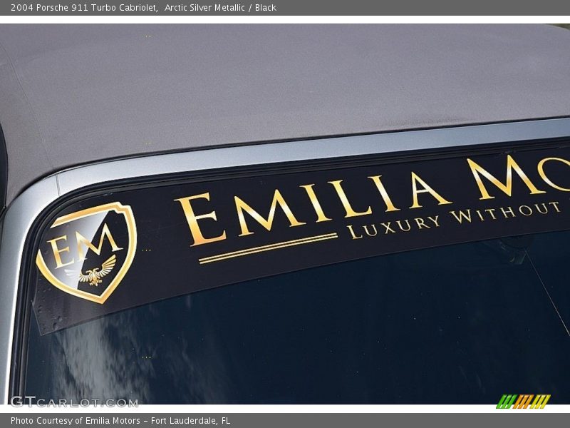 Arctic Silver Metallic / Black 2004 Porsche 911 Turbo Cabriolet