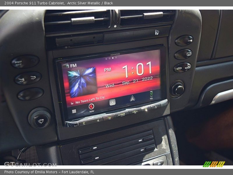 Arctic Silver Metallic / Black 2004 Porsche 911 Turbo Cabriolet