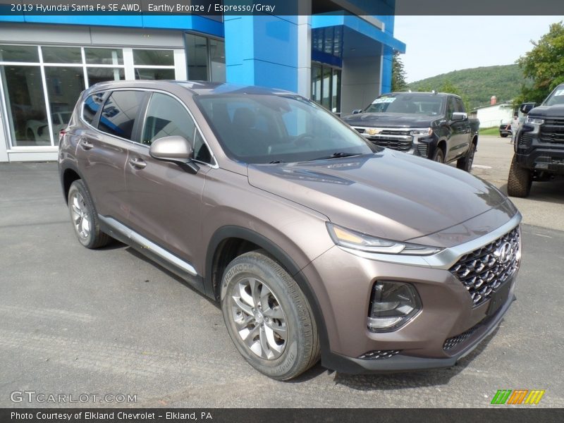 Earthy Bronze / Espresso/Gray 2019 Hyundai Santa Fe SE AWD
