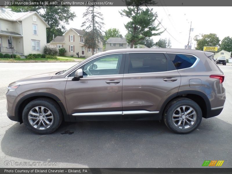 Earthy Bronze / Espresso/Gray 2019 Hyundai Santa Fe SE AWD