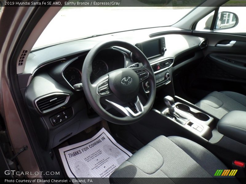 Earthy Bronze / Espresso/Gray 2019 Hyundai Santa Fe SE AWD
