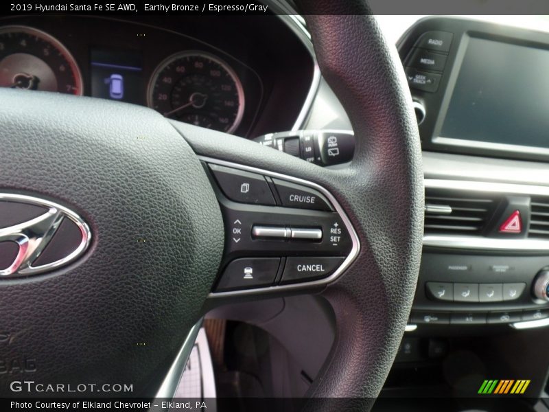 Earthy Bronze / Espresso/Gray 2019 Hyundai Santa Fe SE AWD