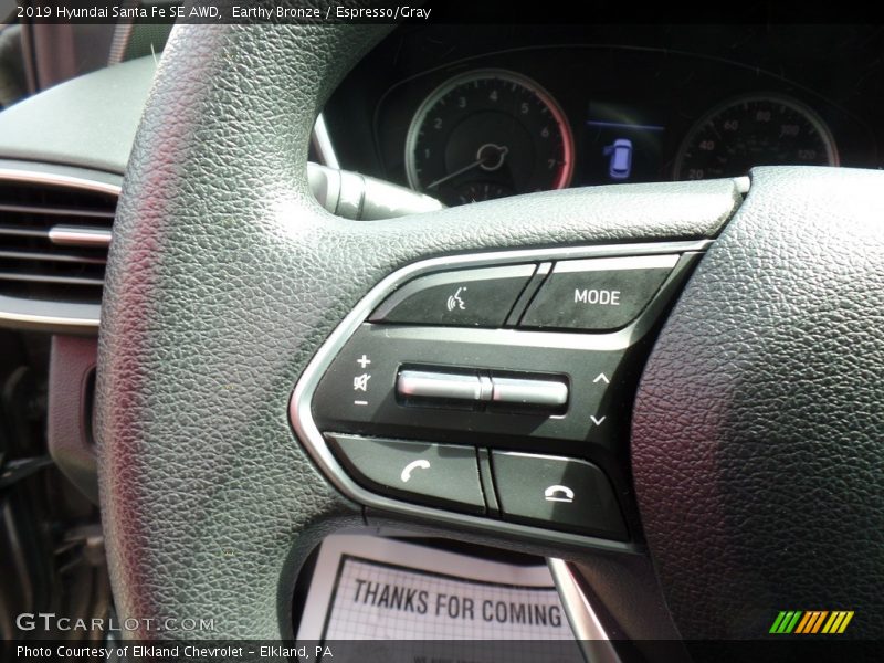 Earthy Bronze / Espresso/Gray 2019 Hyundai Santa Fe SE AWD