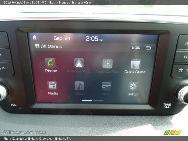 Earthy Bronze / Espresso/Gray 2019 Hyundai Santa Fe SE AWD