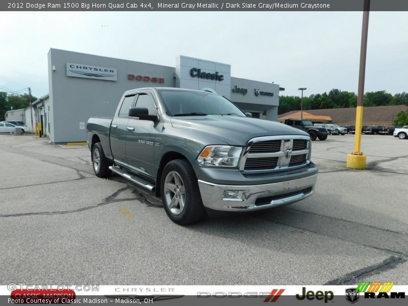 Mineral Gray Metallic / Dark Slate Gray/Medium Graystone 2012 Dodge Ram 1500 Big Horn Quad Cab 4x4