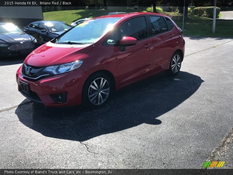 Milano Red / Black 2015 Honda Fit EX