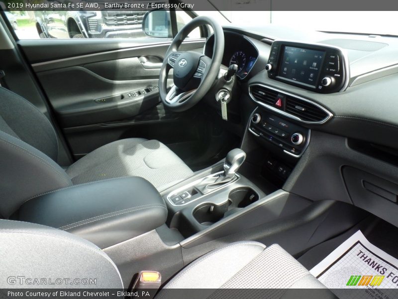 Earthy Bronze / Espresso/Gray 2019 Hyundai Santa Fe SE AWD