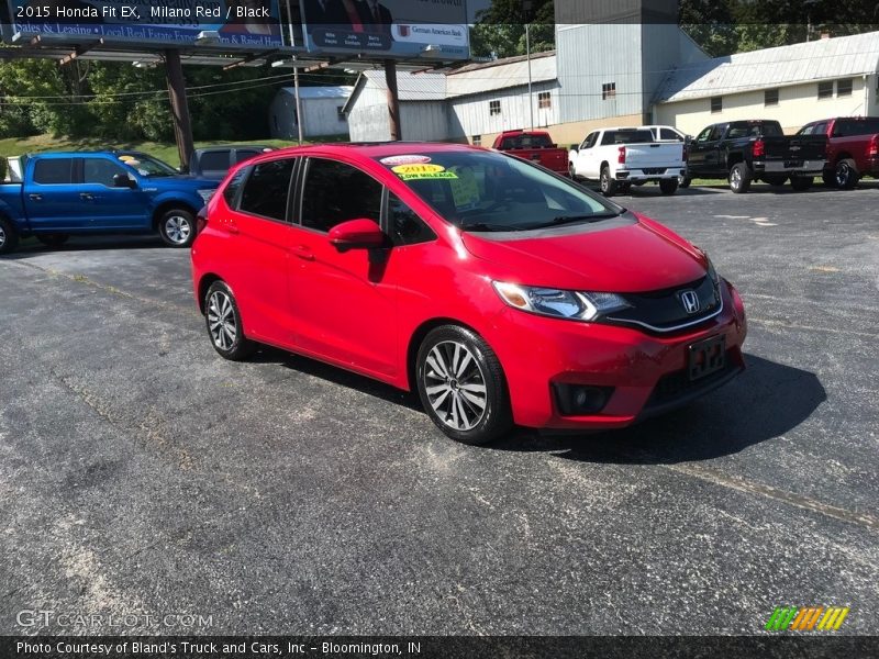 Milano Red / Black 2015 Honda Fit EX