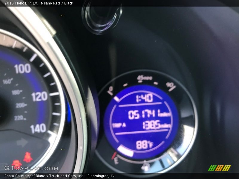 Milano Red / Black 2015 Honda Fit EX