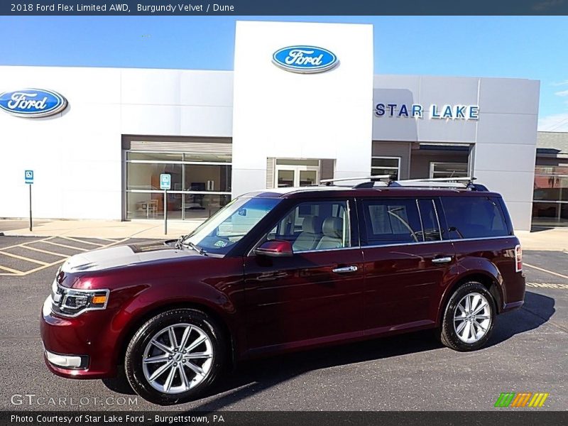 Burgundy Velvet / Dune 2018 Ford Flex Limited AWD