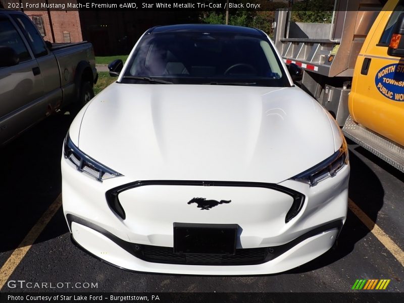 Star White Metallic Tri-Coat / Black Onyx 2021 Ford Mustang Mach-E Premium eAWD