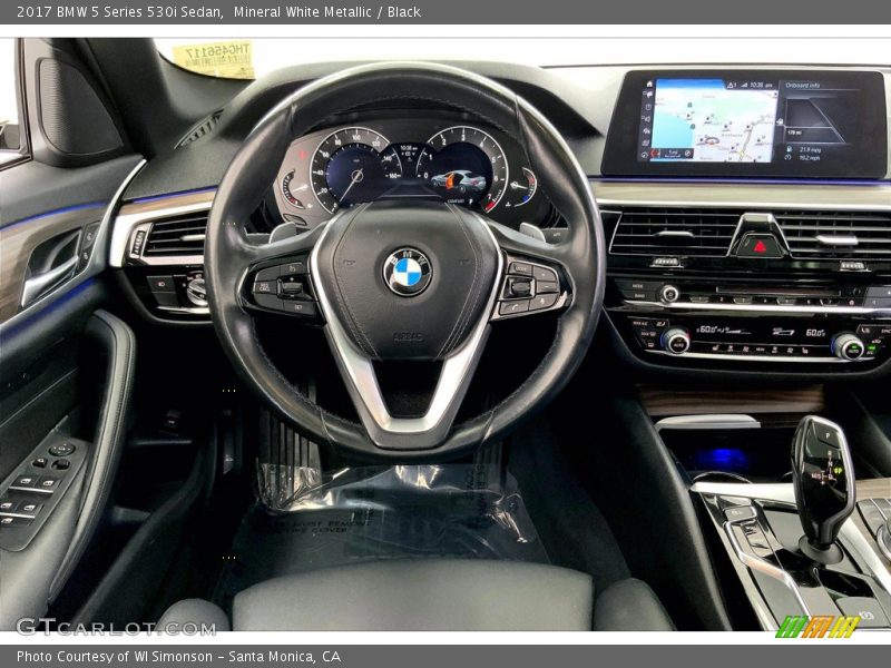 Mineral White Metallic / Black 2017 BMW 5 Series 530i Sedan