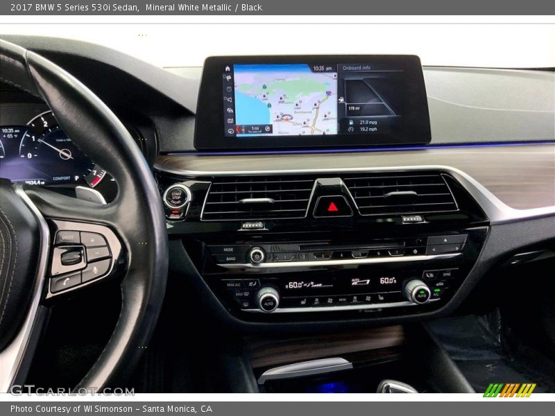 Mineral White Metallic / Black 2017 BMW 5 Series 530i Sedan