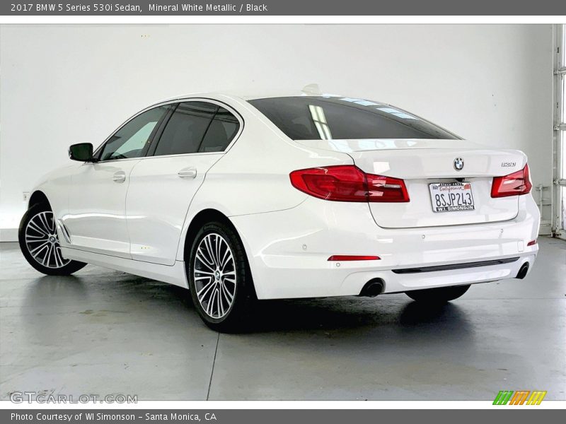 Mineral White Metallic / Black 2017 BMW 5 Series 530i Sedan