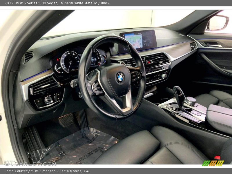 Mineral White Metallic / Black 2017 BMW 5 Series 530i Sedan