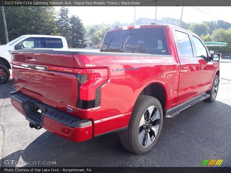 Rapid Red Metallic Tinted / Black/Slate 2022 Ford F150 Lightning Platinum 4x4