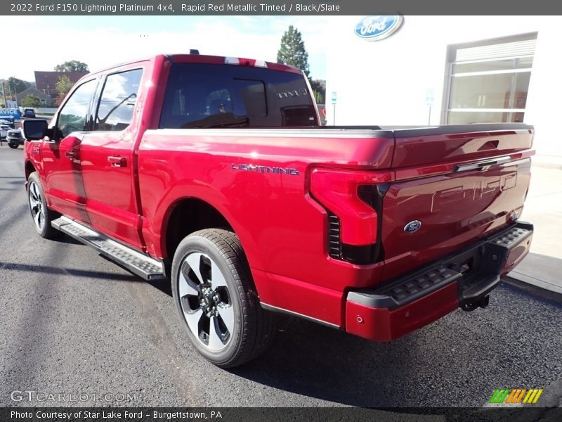 Rapid Red Metallic Tinted / Black/Slate 2022 Ford F150 Lightning Platinum 4x4