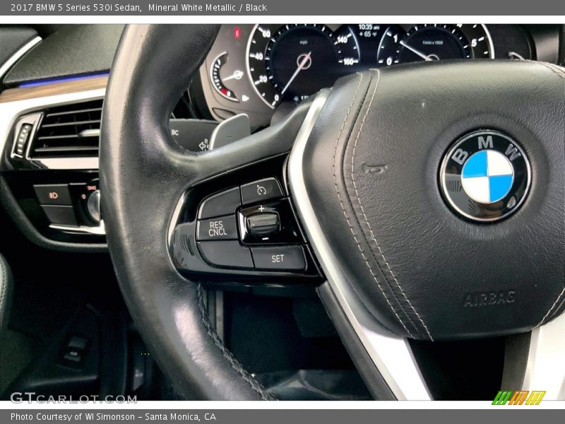 Mineral White Metallic / Black 2017 BMW 5 Series 530i Sedan