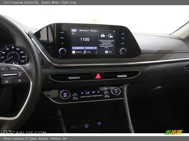 Quartz White / Dark Gray 2021 Hyundai Sonata SEL