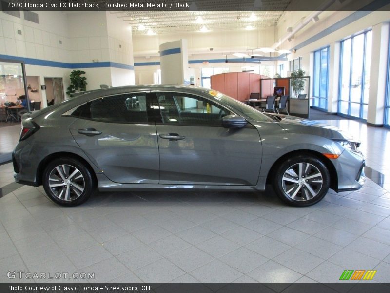 Polished Metal Metallic / Black 2020 Honda Civic LX Hatchback