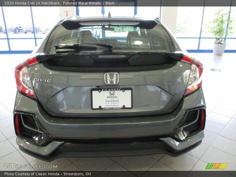 Polished Metal Metallic / Black 2020 Honda Civic LX Hatchback