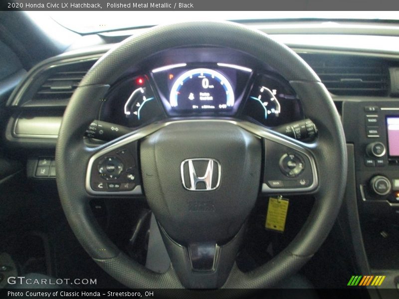 Polished Metal Metallic / Black 2020 Honda Civic LX Hatchback