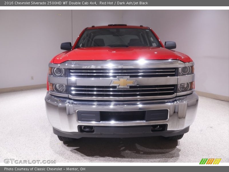 Red Hot / Dark Ash/Jet Black 2016 Chevrolet Silverado 2500HD WT Double Cab 4x4