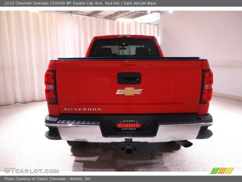 Red Hot / Dark Ash/Jet Black 2016 Chevrolet Silverado 2500HD WT Double Cab 4x4