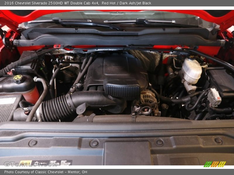 Red Hot / Dark Ash/Jet Black 2016 Chevrolet Silverado 2500HD WT Double Cab 4x4