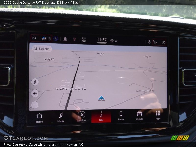 Navigation of 2022 Durango R/T Blacktop