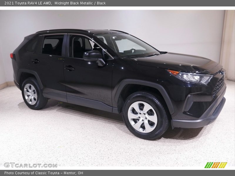 Midnight Black Metallic / Black 2021 Toyota RAV4 LE AWD