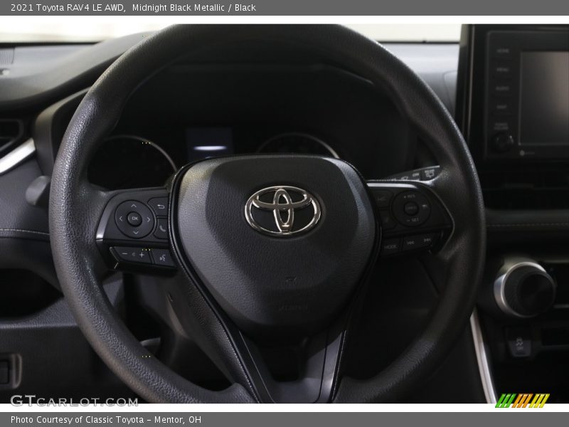 Midnight Black Metallic / Black 2021 Toyota RAV4 LE AWD
