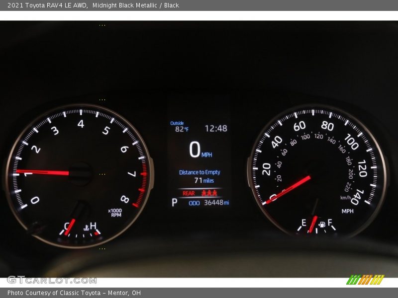 Midnight Black Metallic / Black 2021 Toyota RAV4 LE AWD