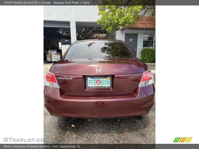 Basque Red Pearl / Ivory 2008 Honda Accord EX-L Sedan