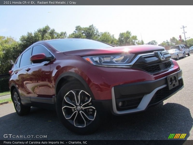 Radiant Red Metallic / Gray 2021 Honda CR-V EX